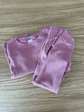 Carter’s Little Planet Kid Organic Cotton Waffle Knit Pajamas Set - Dark Blush